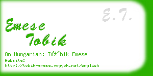 emese tobik business card